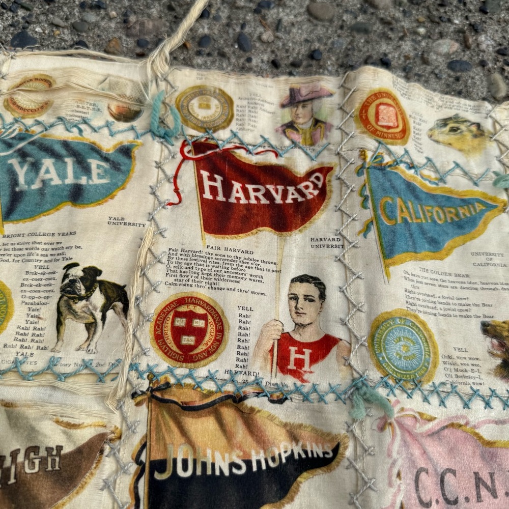 1920s Quilt‎ Made from 1900s Silk Cigarette Slips - Picture 13 of 16